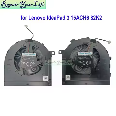 CPU GPU Cooling Fan for Lenovo Ideapad Gaming 3 15ACH6 82K2 3-15ACH6 Notebook Cooler Radiator BAPB08