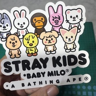 MILO BAPE x Stray Kids Sticker Baby MiloOriginal Bathing Apea