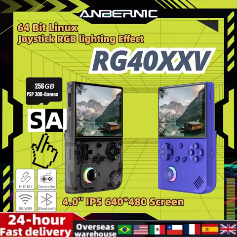 ANBERNIC RG40XXV Handheld Game Console 4''IPS Screen 64 Bit Linux Supports 5G WiFi Bluetooth E-book 