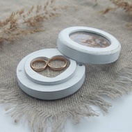 婚禮用木製戒指盒，戒指枕，個性戒指承載盒