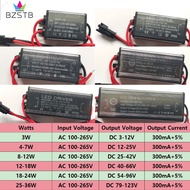 BZSTB LED Driver Power Supply, Isolated Constant Current Transformer Ballast, 3W, 4-7W, 8-12W, 12-18W, 18-24W, 24-36W, Suitable for Downlights, Panel Lights and Ceiling Lights,