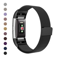 Metal Band Compatible with Fitbit Charge 2 Bands, Stainless Steel Mesh Loop Adjustable Wristband Rep