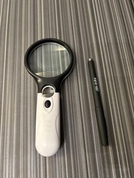 手持放大鏡 帶LED燈 副鏡片