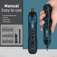 3.6V Power Tools Set Cordless Electric Screwdriver USB Rechargeable 1300mah Lithium Battery Mini Drill Household Repair Tool