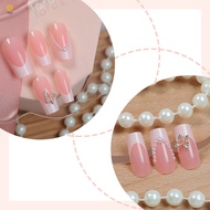 XA-114-05 3D Pearl Butterfly French False Nails 24Pcs Manicure Accessory For Women