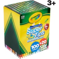 [Preorder] Crayola Super Tips Markers, Washable Markers, 120 Count (100 Colors + 20 Silly Scents)