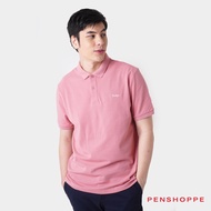 □♦ Relaxed Polo With  Scribble For Men (Old Rose)