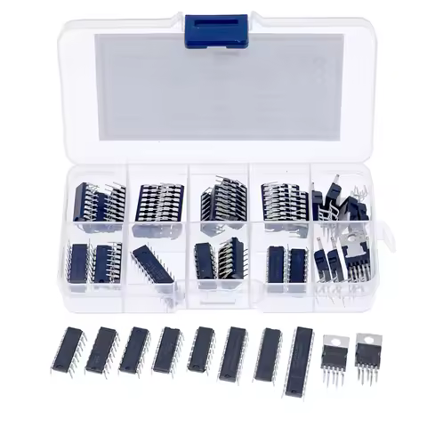 44Pcs/Box IC Integrated Circuit Chip Assortment Kit SG3525 ULN2803 TEA2025 ULN2004 TDA1875 KA7500 MA