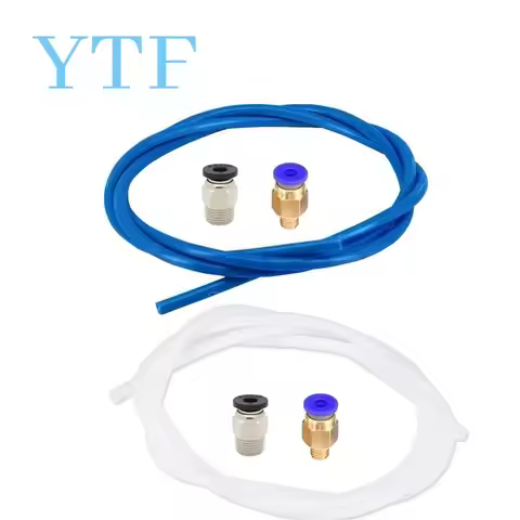 PC4-M6 Pneumatic Connector With 1M PTFE Teflonto Tube 2*4MM For 1.75mm Bowden Extruder VS ender 3 Up