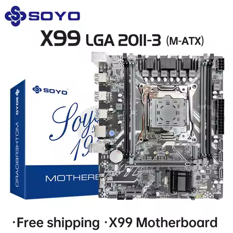 SOYO X99 motherboard D4 LGA 2011 3 with M.2 slot Support X99 H81chip DDR4 Memory SATA3.0 USB3.0 PCI1