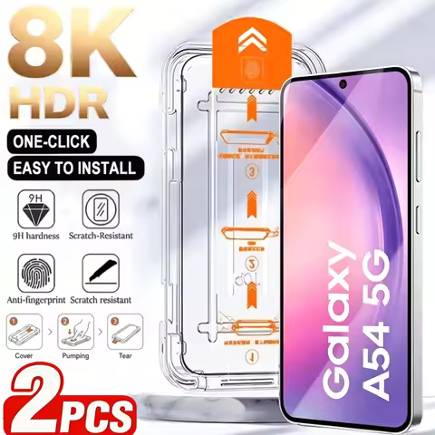 NNBILI 2pcs 8K HD Tempered Glass for Samsung for Galaxy A17 5G A37 A57 A06 A16 A26 A36 A56 A05 A15 A