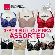 AVON 3-Piece Full Cup Bra Set in Assorted Colors