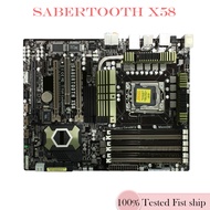 For ASUS SaberTooth X58 Motherboard 24GB LGA 1366 DDR3 ATX X58 Mainboard 100% Tested Fully Work