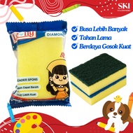 Extra Strong Dishwashing Sponge Leony Diamond Scrubber/