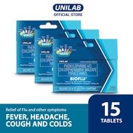 Unilab Bioflu 15 Tablets - Relief of Flu and other symptoms like Fever, Headache, Cough and Colds