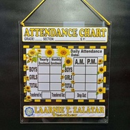 Acrylic Attendance Chart Customized