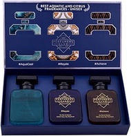 Perfumer's Club"Best Fragrance for Unisex Aquatic and Citrus" Gift Set of 3 (AquaCool + Royale + Achieve) Upto 24 hrs lasting (Eau De Parfum)