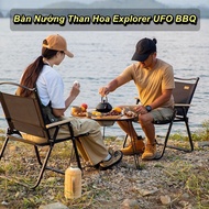 Explorer UFO BBQ Premium Desk Grill With Built-In Multi-Purpose Folding Table - Home Decor Furniture