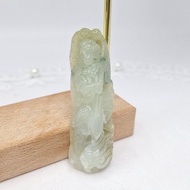 冰潤黃翡帶飄花 齊天大聖 孫悟空 吊墜 | 天然緬甸玉A貨翡翠