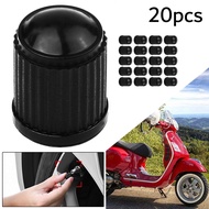 ⭐In Stock⭐ 20PCS Car Tyre Valve Black Bike Tyre Plastic Cap Dome Shape Dust Valve