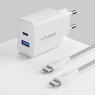 CHARGER POWER C21 WHITE 20W USB-A+USB-C