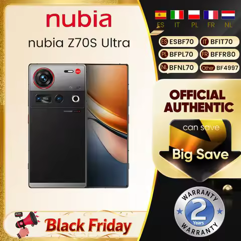 nubia Z70S Ultra 5G Smartphone Snapdragon 8 Elite 6.85'‘AMOLED Display NEOVISION AI Photography4.0 5