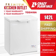 Toshiba 142L Chest Freezer CR-A142M Refrigerator Fridge | Peti Beku | Peti Sejuk | Peti Ais Freezer | Chest Freezer