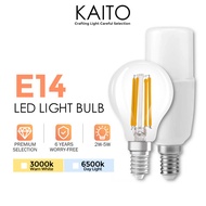 KAITO Lampu Led Bulb E14 Lampu Led Siling Mentol E14 LED Light Bulb Downlight 2W 4W 5W Filament / St