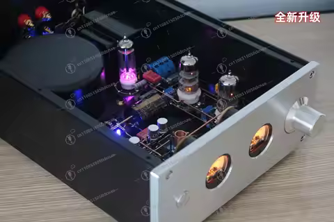 Tube + Solid State Amplifier TDA7293 LM3886 Handbuilt Amp 6N1 6N3 12AX7 Tube Preamp HiFi Amplifier