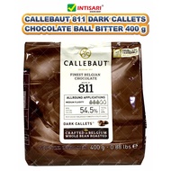 CALLEBAUT 811 DARK CALLETS CHOCOLATE BAL BITTER 400 G