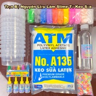 Trọn Bộ Nguyên Liệu Làm Slime Cơ Bản Đầy Đủ Nhất Thành Phẩm Trên 1KG Slime