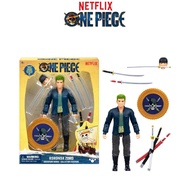 One Piece Zoro 6" (15.24cm) Action Figure with 5 Accessories. Includes Swappable Swords, Sword Holde