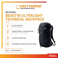 Matador Beast18 Ultralight Technical Backpack – 18L Packable Hiking & Travel Backpack for Outdoor Ad