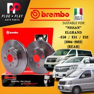 BREMBO NISSAN ELGRAND E50 / E51 / E52 [2004~2022] REAR 100% ORIGINAL BREMBO DISC BRAKE ROTOR READY S