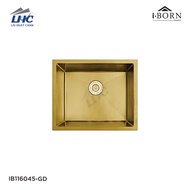 IB116045-GD IBORN Stainless Steel Undermount Single Kitchen Sink Golden Yellow