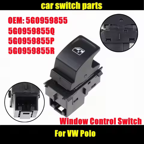 Car Switch Parts 5G0959855 for VW Polo Chrome Electric Window Control Switch Button Key 5G0959855Q 5