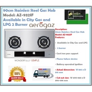 AEROGAZ AZ-932SF 90CM STAINLESS STEEL GAS HOB