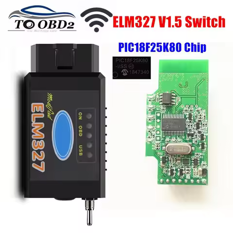 HS-CAN/MS-CAN ELM327 V1.5 Switch PIC18F25K80 Chip support BT/WIFI ELM 327 For Ford FORScan OBD2 Car 