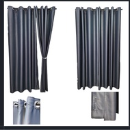 B24 Ready Made Curtain 90%Blackout Siap Jahit Langsir(Free Cangkuk/ring)Langsir RAYA Kain Tebal 100%Polyester Blackout