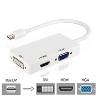 3 in 1 Mini DP DisplayPort to HDMI/DVI/VGA Display Port Cable Adapter for Apple MacBook Pro