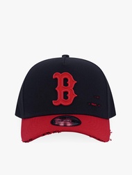 New Era 9FORTY A-Frame Damage Metal Badge Boston Red Sox Men's Caps - Black Scarlet