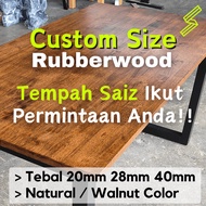 Rubberwood Table Top 20mm 100% Solid wood Kayu Getah Office Table Study Table Meja Makan