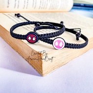 Black Spiderman Knitted Couple Bracelet Black Spiderman Knitted Couple Bracelet