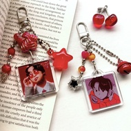 AKASAKI /BeadsBagcharm CheckeredKeychain