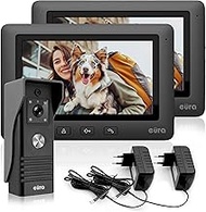 Eura VDP-45A3 Alpha Video Door Intercom 4 Wire 7 Inch Colour Monitor Black 2 Monitors