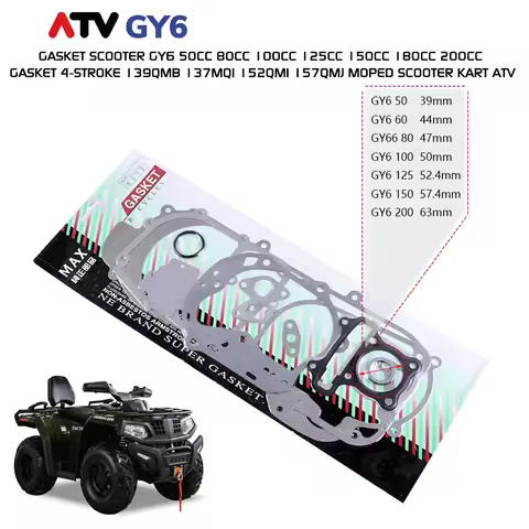 Gasket Scooter GY6 50cc 80cc 100cc 125cc 150cc 180cc 200cc Gasket 4-stroke 139QMB 137MQI 152QMI 157Q