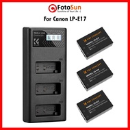 K&F LP-E17 Tripple Charger + 3 battery for Canon R50, R8, R100