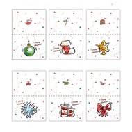 WRAPPER PRIVATE26WR6 Blessing Party Invitation Gift Set Blessing Card Christmas Greeting Card White Festival