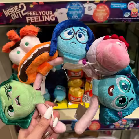 Hong Kong Disney Pixar Inside Out 2 Plush Dolls Anxiety Embarrassment Envy Diy Cartoon Plush Headban