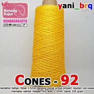 Nilon CONES 92 YELLOW COLOR KNITTING YARN SHOP yani_brq